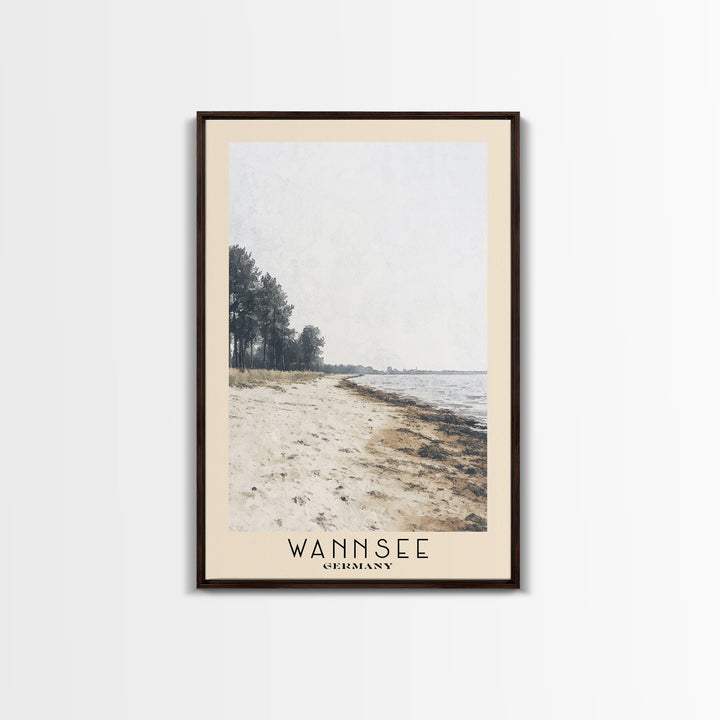 Wannsee, Germany Watercolor Print, Vacation Gift, Germany Wall Art, Vacation Wall Art, Vacatation Memories, Beach Decor, Beach Or Lakehouse Art