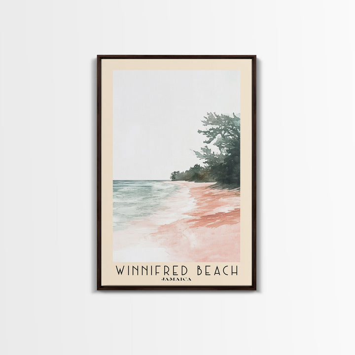 Winnifred Beach, Jamaica Watercolor Print, Vacation Gift, Jamaica Wall Art, Vacation Wall Art, Vacatation Memories, Beach Decor, Beach Or Lakehouse Art