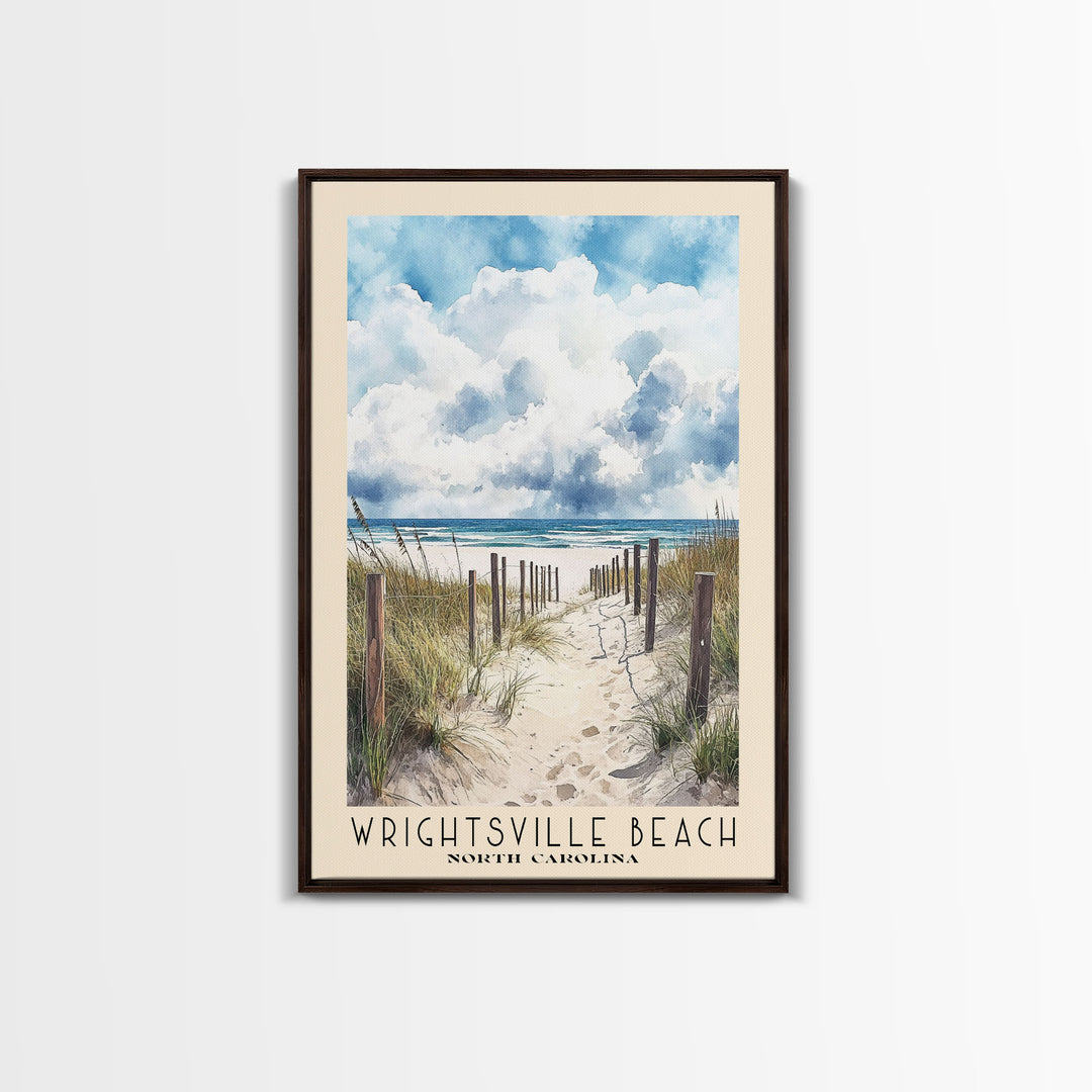 Wrightsville Beach, North Carolina Watercolor Print, Vacation Gift, North Carolina Wall Art, Beach Painting, Beach Decor, Beach Or Lakehouse Art