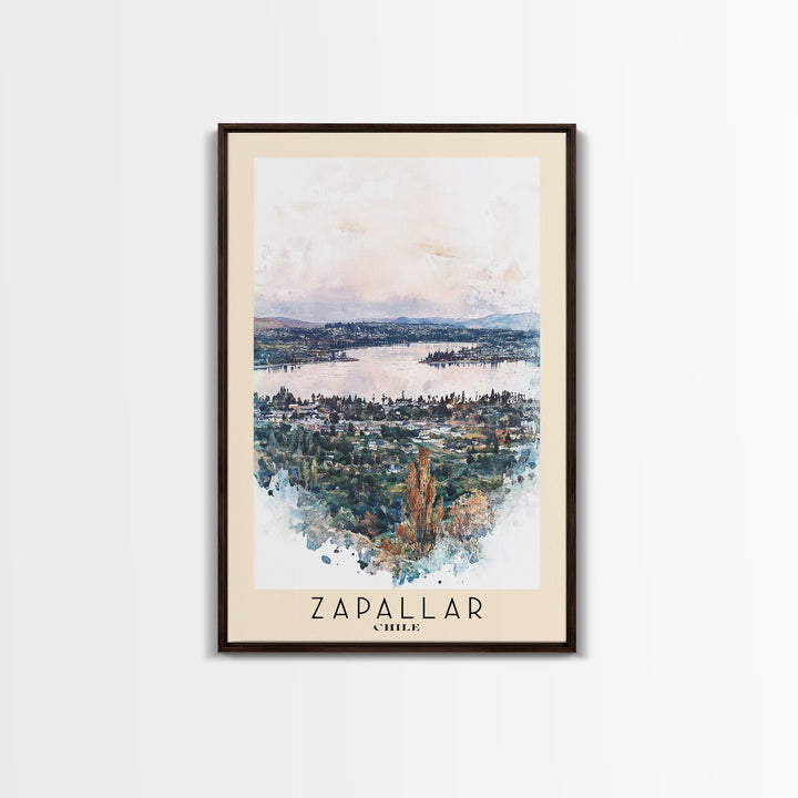 Zapallar, Chile Watercolor Print, Vacation Gift, Chile Wall Art, Vacation Wall Art, Vacatation Memories, Beach Decor, Beach Or Lakehouse Art