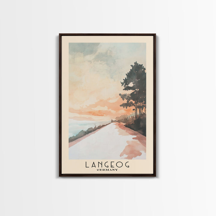 langeog, Germany Watercolor Print, Vacation Gift, Germany Wall Art, Vacation Wall Art, Vacatation Memories, Beach Decor, Beach Or Lakehouse Art