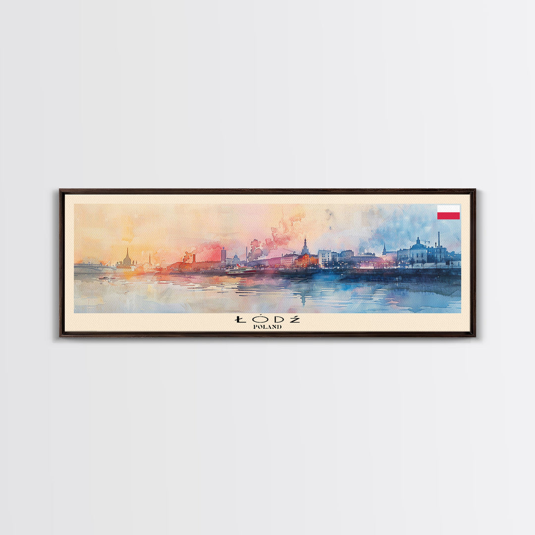 Somewhere Poland Wall Art, Panoramic Travel Poster, Panoramic Framed Canvas Print, City Wall Art, Wall Hanging Home Decor, Travel Art