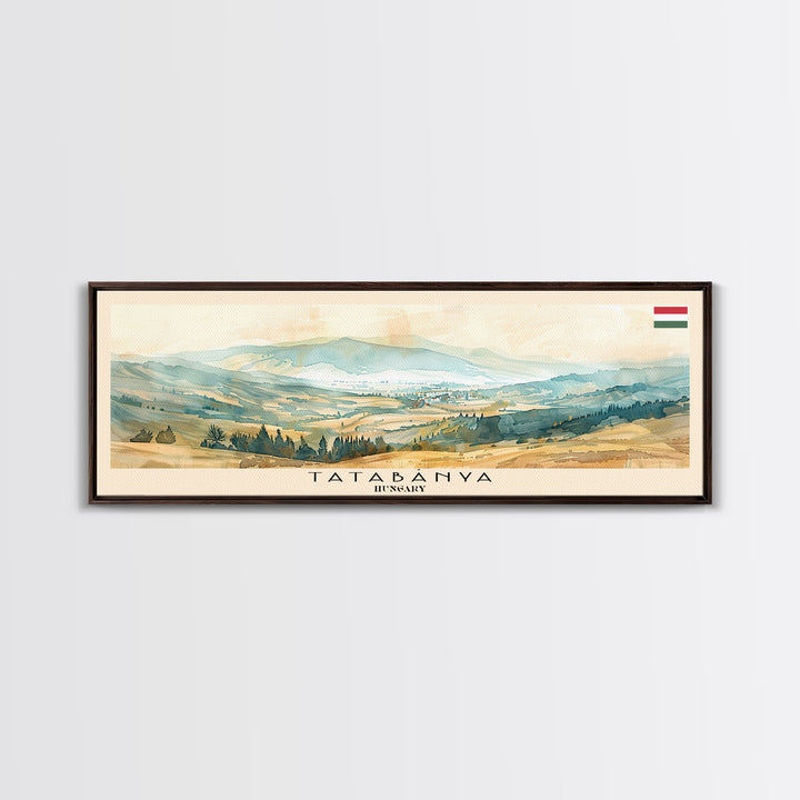 Tatabanya Hungary Travel Print Wall Art, Panoramic City Art, Travel Art, Wall Decor, Vacation Gift, Framed Canvas Print Or Metal Art