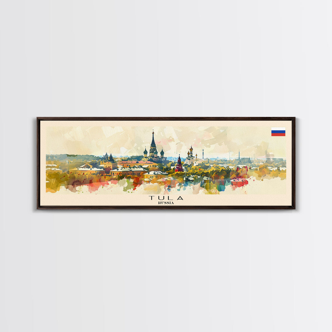 Tula Russia Travel Art, City Art, Framed Canvas Print or Metal Wall Art, Europe Travel Poster, Panoramic Wall Art, Extra Wide Wall Art