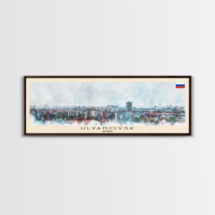 Ulyanovsk Russia Travel Art, City Art, Framed Canvas Print or Metal Wall Art, Europe Travel Poster, Panoramic Wall Art, Extra Wide Wall Art