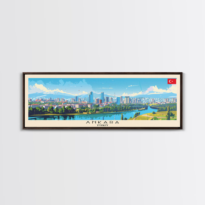 Ankara Turkey Travel Print Wall Art, Panoramic City Art, Travel Art, Wall Decor, Vacation Gift, Framed Canvas Print Or Metal Art