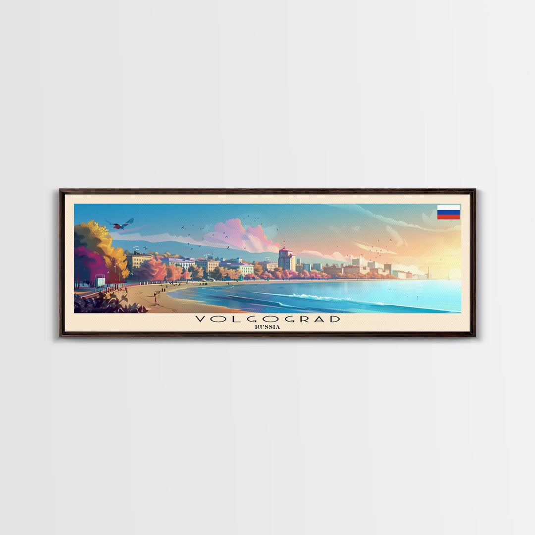 Vlore Albania Travel Art, City Art, Framed Canvas Print or Metal Wall Art, Europe Travel Poster, Panoramic Wall Art, Extra Wide Wall Art