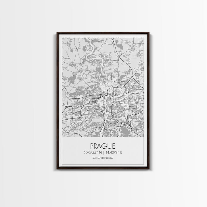 Prague Street Map, Czech Republic Map, City Map Art, Minimalist Art, Wall Art, Canvas Print, Girls Room Wall Art, Pilot Gifts, Travel Print