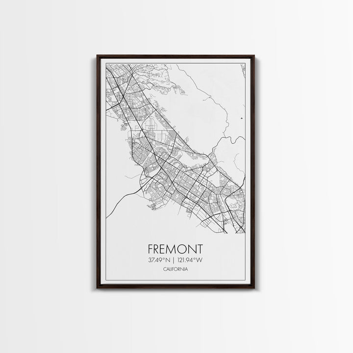 Fremont Street Map, California Map, City Map Art, Minimalist Art, Wall Art, Canvas Print, Travel Lover Gift, Bar Wall Décor, Travel Prints