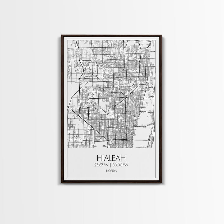 Hialeah Street Map, Nevada Map, City Map Art, Minimalist Wall Art, Wall Art, Canvas Print, Office Wall Art, Teen Gift, Travel Wall Print