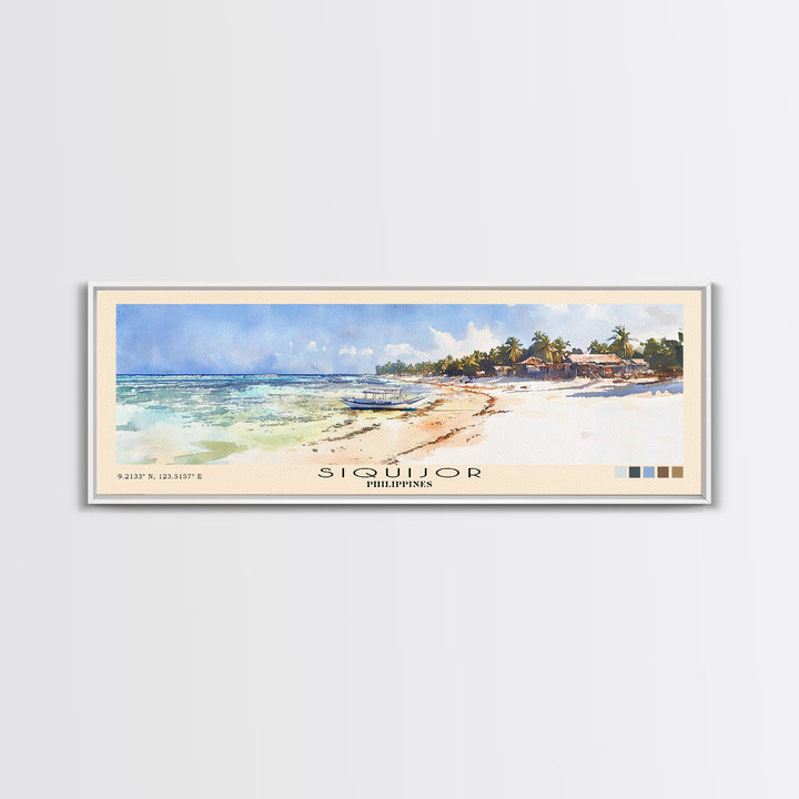 Siquijor, Philippines Watercolor Beach Print, Vacation Gift, Philippines Wall Art, Beach Painting, Beach Decor, Beach Painting