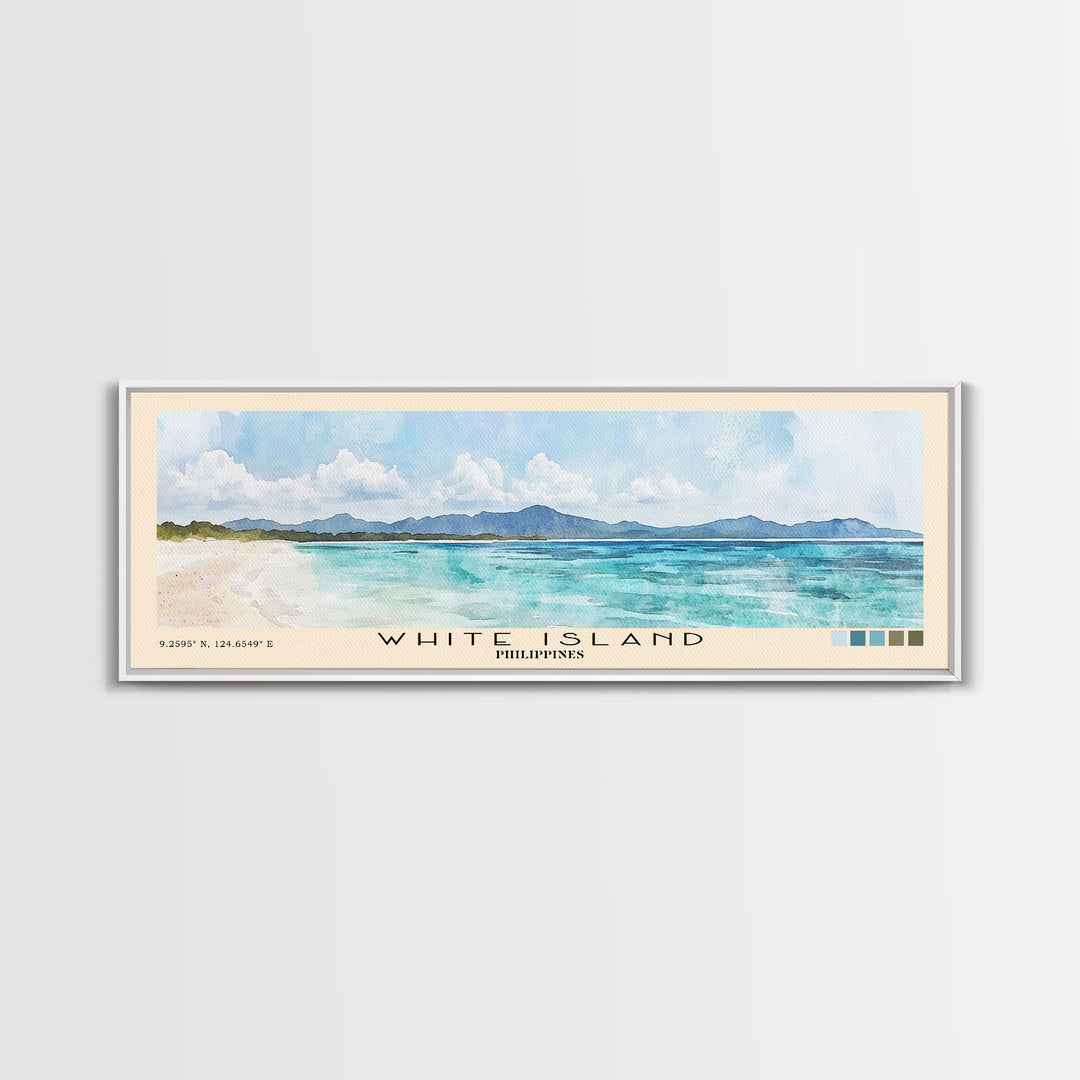 White Island, Philippines Watercolor Print, Vacation Gift, Philippines Wall Art, Vacation Wall Art, Vacatation Memories, Beach Decor, Beach Or Lakehouse Art