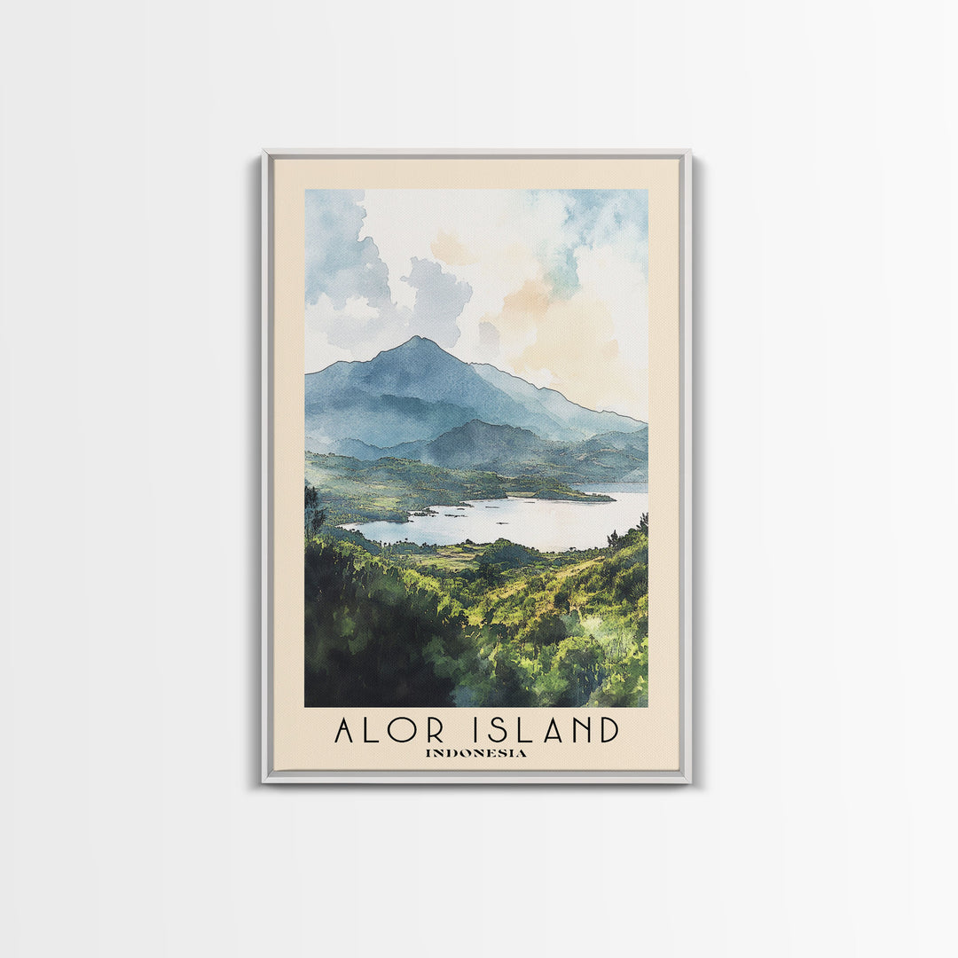 Alor Island, Indonesia Watercolor Print, Vacation Gift, Indonesia Wall Art, Beach Painting, Beach Decor, Beach Or Lakehouse Art