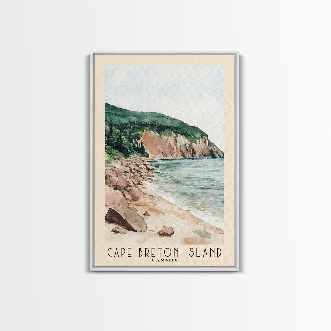 Cape Breton Island, Canada Watercolor Print, Vacation Gift, Canada Wall Art, Beach Painting, Beach Decor, Beach Or Lakehouse Art