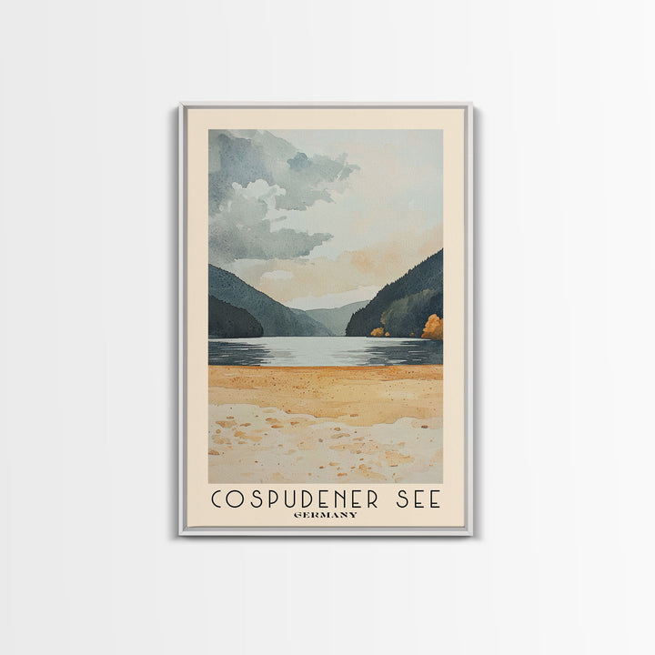 Cospudener See, Germany Watercolor Print, Vacation Gift, Germany Wall Art, Vacation Wall Art, Vacatation Memories, Beach Decor, Beach Or Lakehouse Art