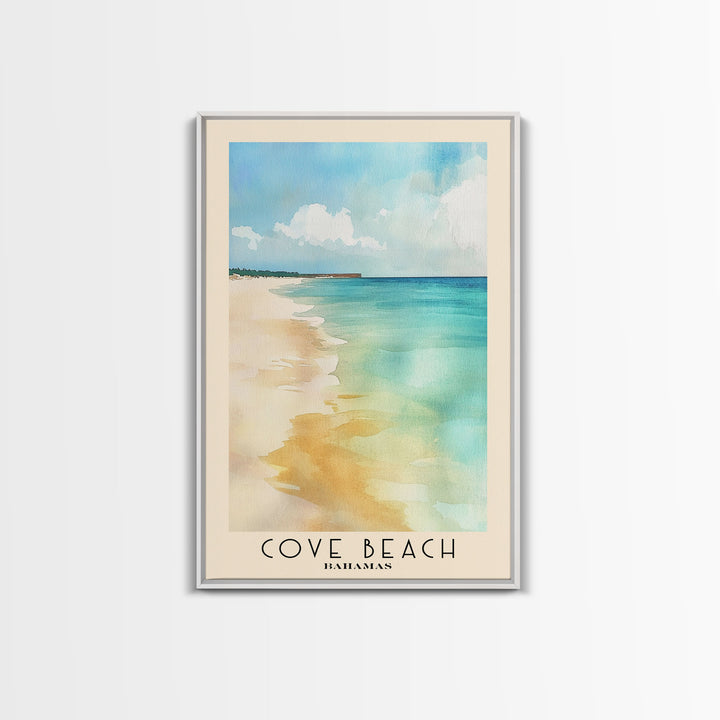 Cove Beach, Bahamas Watercolor Beach Print, Vacation Gift, Bahamas Wall Art, Beach Painting, Beach Decor, Beach Painting