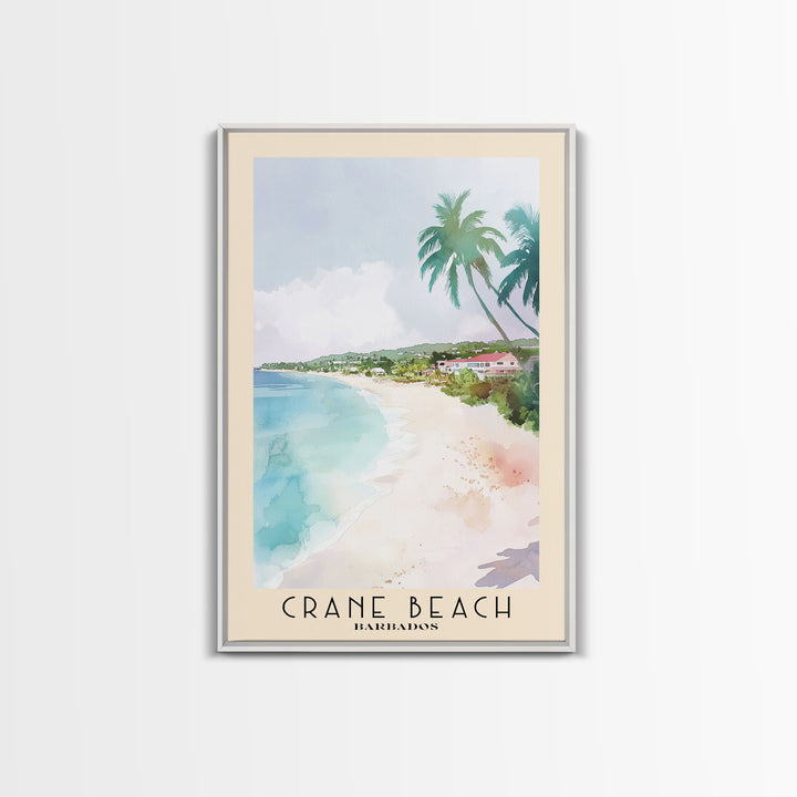 Crane Beach, Barbados Watercolor Print, Vacation Gift, Barbados Wall Art, Vacation Wall Art, Vacatation Memories, Beach Decor, Beach Or Lakehouse Art