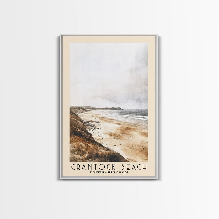 Crantock Beach, United Kingdom Watercolor Print, Vacation Gift, United Kingdom Wall Art, Beach Painting, Beach Decor, Beach Or Lakehouse Art