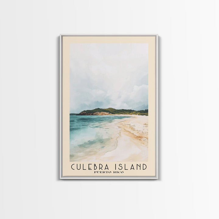 Culebra Island, Puerto Rico Watercolor Print, Vacation Gift, Puerto Rico Wall Art, Beach Painting, Beach Decor, Beach Or Lakehouse Art