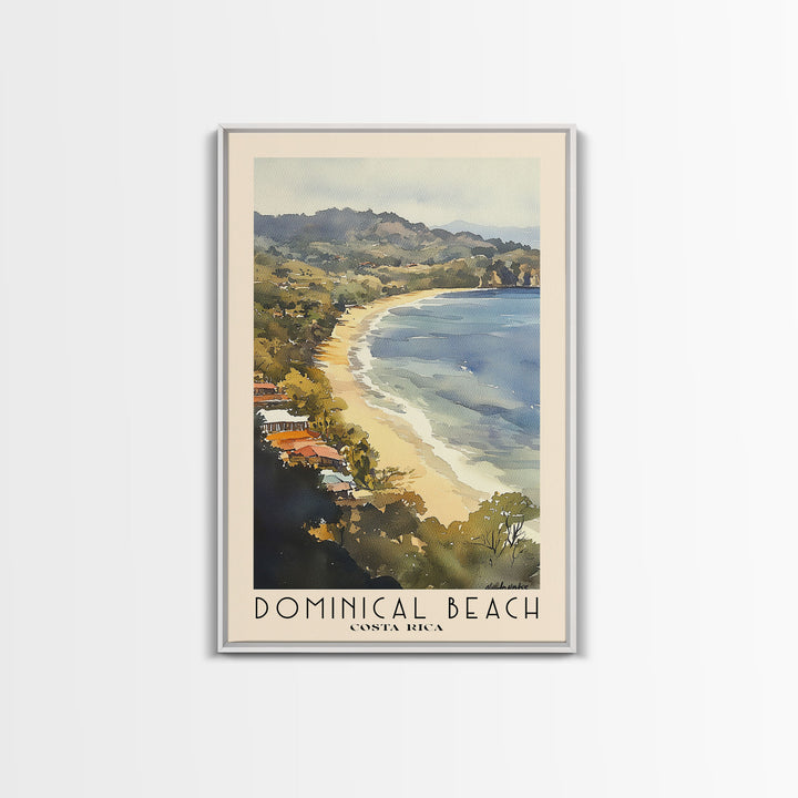 Dominical Beach, Costa Rica Watercolor Print, Vacation Gift, Costa Rica Wall Art, Beach Painting, Beach Decor, Beach Or Lakehouse Art