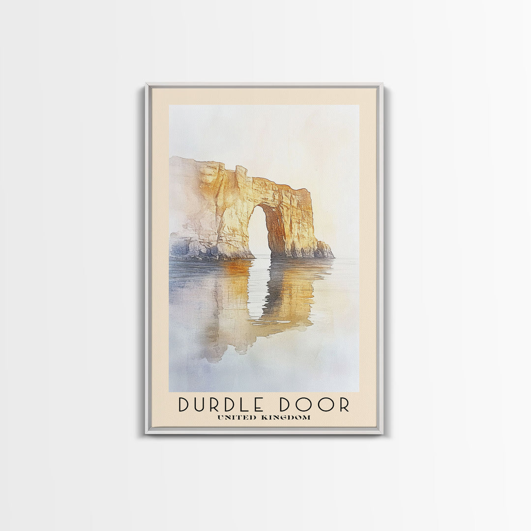 Durdle Door, United Kingdom Watercolor Print, Vacation Gift, United Kingdom Wall Art, Vacation Wall Art, Vacatation Memories, Beach Decor, Beach Or Lakehouse Art