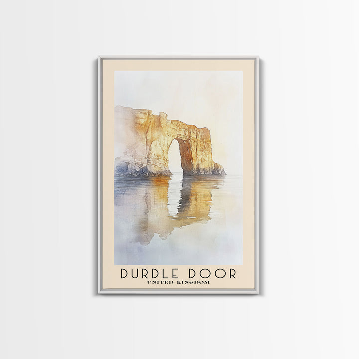 Durdle Door, United Kingdom Watercolor Print, Vacation Gift, United Kingdom Wall Art, Vacation Wall Art, Vacatation Memories, Beach Decor, Beach Or Lakehouse Art