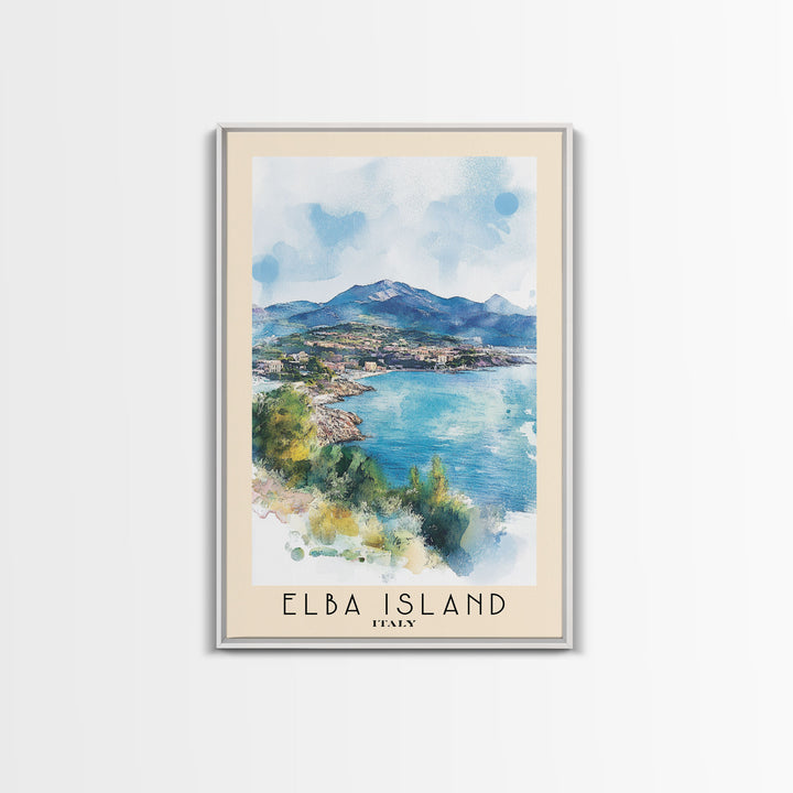 Elba Island, Italy Watercolor Print, Vacation Gift, Italy Wall Art, Beach Painting, Beach Decor, Beach Or Lakehouse Art