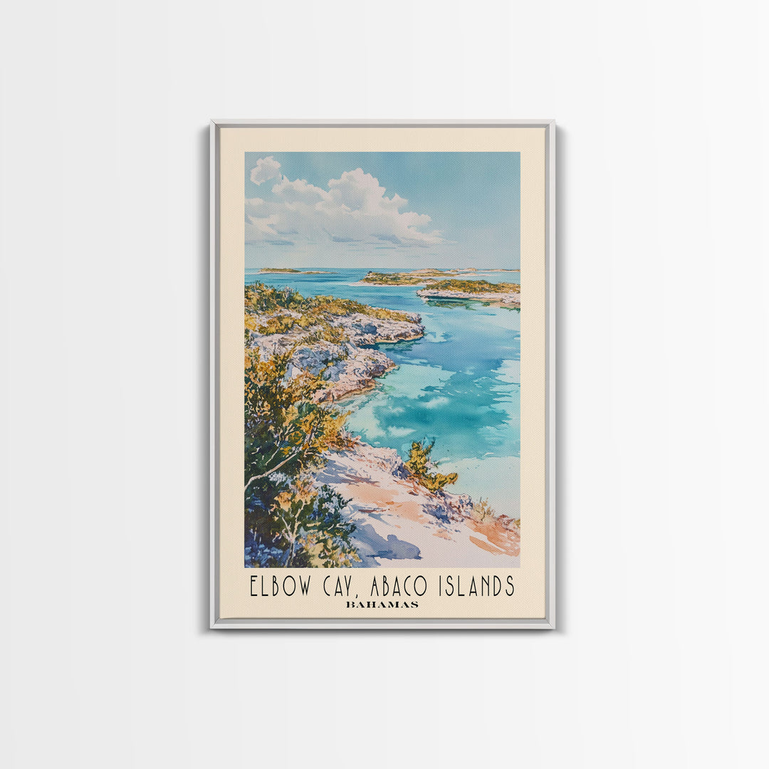 Elbow Cay, Abaco Islands, Bahamas Watercolor Beach Print, Vacation Gift, Bahamas Wall Art, Beach Painting, Beach Decor, Beach Painting