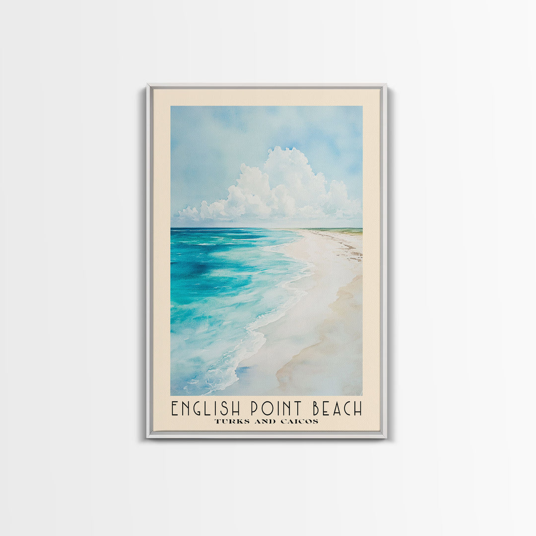 English Point Beach, Turks and Caicos Watercolor Print, Vacation Gift, Turks and Caicos Wall Art, Vacation Wall Art, Vacatation Memories, Beach Decor, Beach Or Lakehouse Art