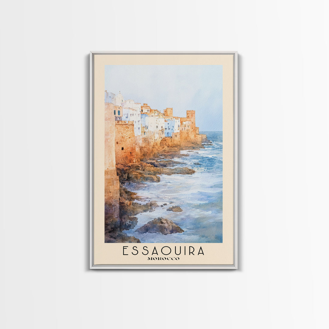 Essaouira, Morocco Watercolor Beach Print, Vacation Gift, Morocco Wall Art, Beach Painting, Beach Decor, Beach Painting