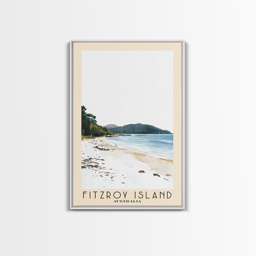 Fitzroy Island, Australia Watercolor Beach Print, Vacation Gift, Australia Wall Art, Beach Painting, Beach Decor, Beach Painting