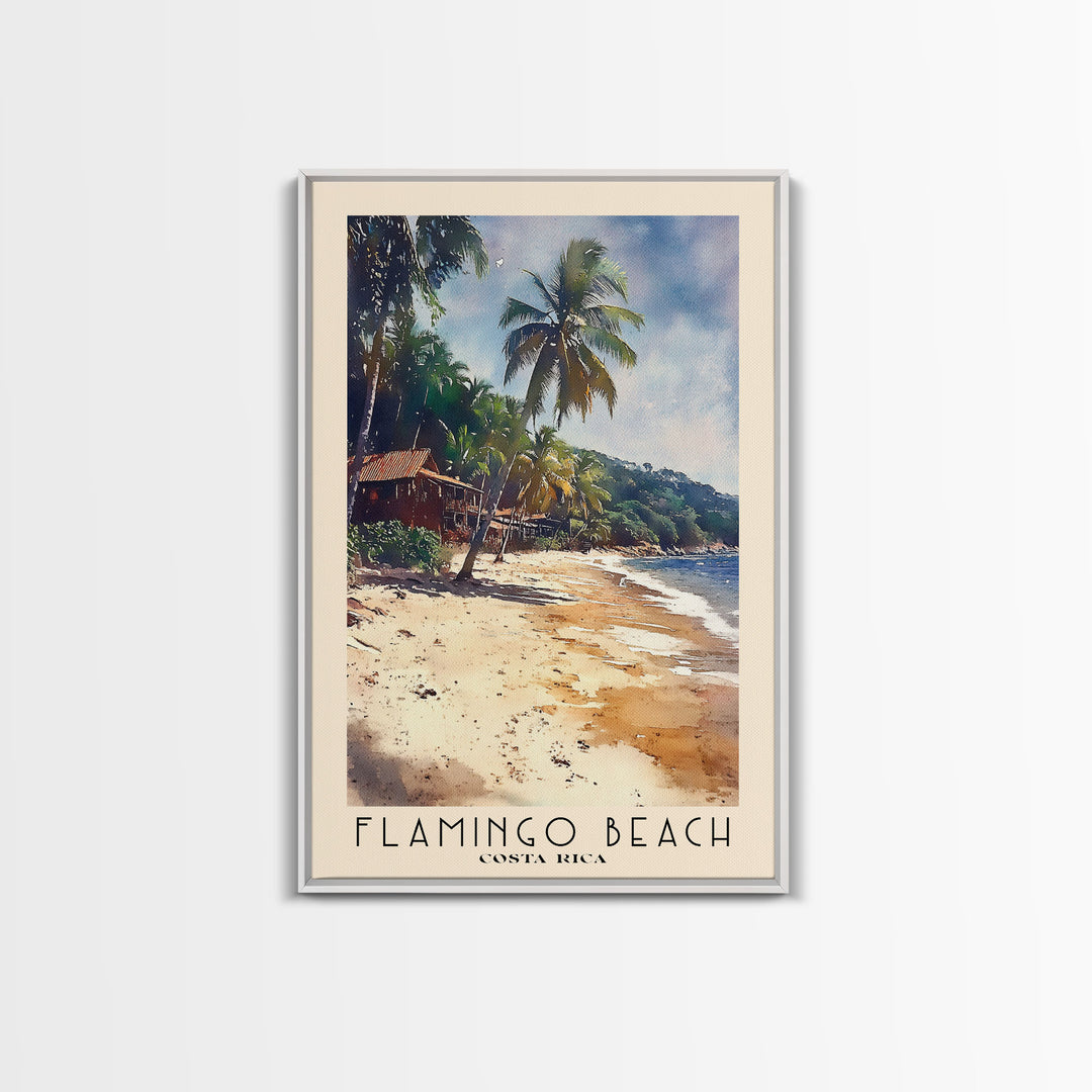 Flamingo Beach, Costa Rica Watercolor Print, Vacation Gift, Costa Rica Wall Art, Vacation Wall Art, Vacatation Memories, Beach Decor, Beach Or Lakehouse Art