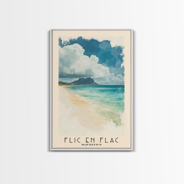 Flic en Flac, Mauritius Watercolor Print, Vacation Gift, Mauritius Wall Art, Beach Painting, Beach Decor, Beach Or Lakehouse Art