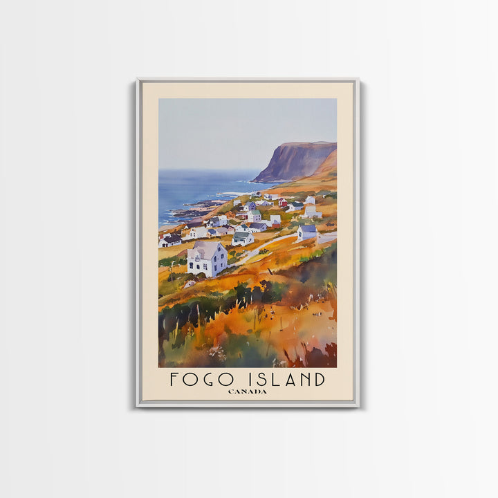 Fogo Island, Canada Watercolor Print, Vacation Gift, Canada Wall Art, Vacation Wall Art, Vacatation Memories, Beach Decor, Beach Or Lakehouse Art