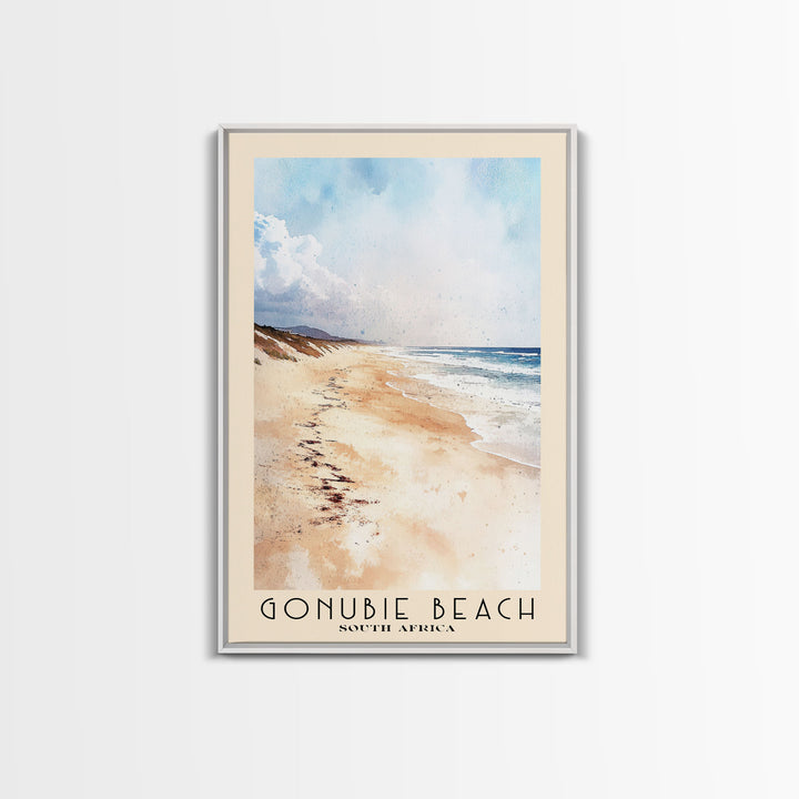 Gonubie Beach, South Africa Watercolor Print, Vacation Gift, South Africa Wall Art, Beach Painting, Beach Decor, Beach Or Lakehouse Art