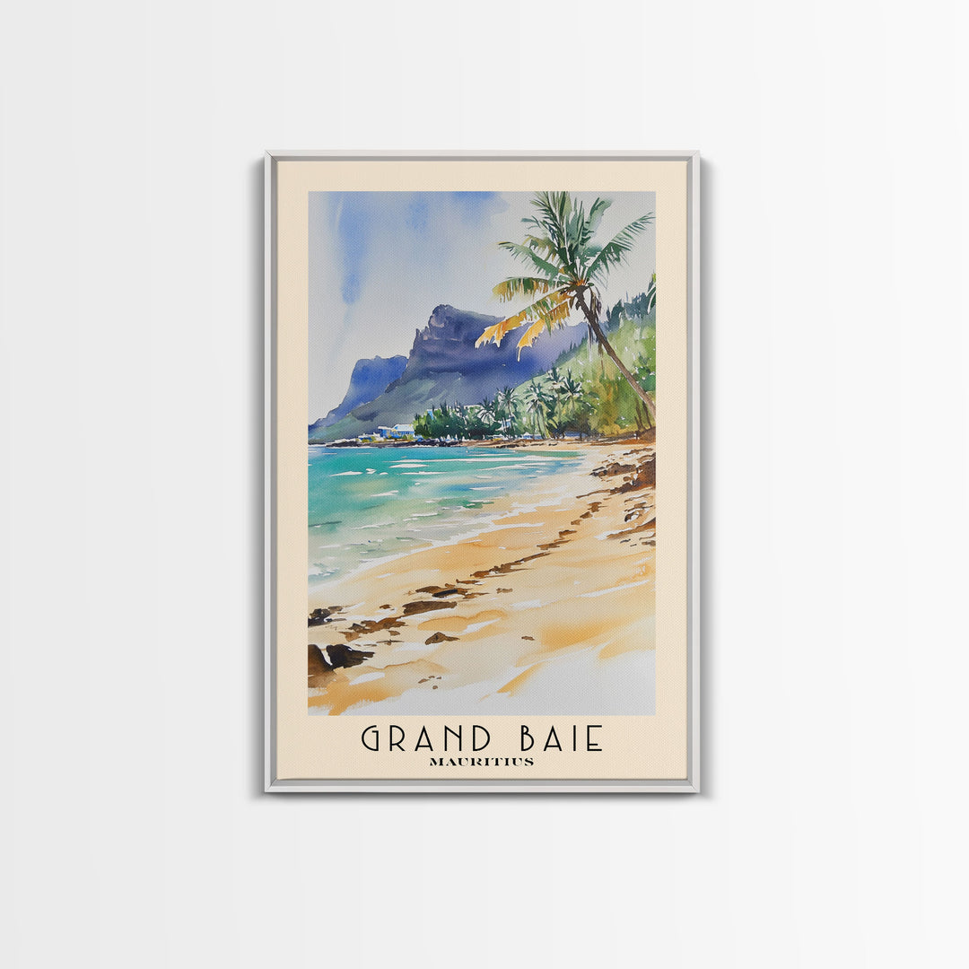 Grand Baie, Mauritius Watercolor Print, Vacation Gift, Mauritius Wall Art, Vacation Wall Art, Vacatation Memories, Beach Decor, Beach Or Lakehouse Art