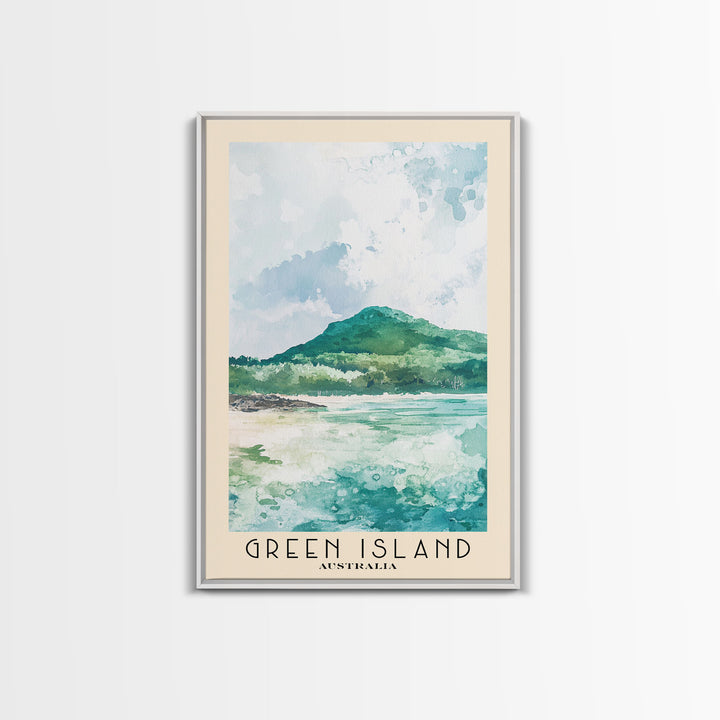 Green Island, Australia Watercolor Print, Vacation Gift, Australia Wall Art, Beach Painting, Beach Decor, Beach Or Lakehouse Art