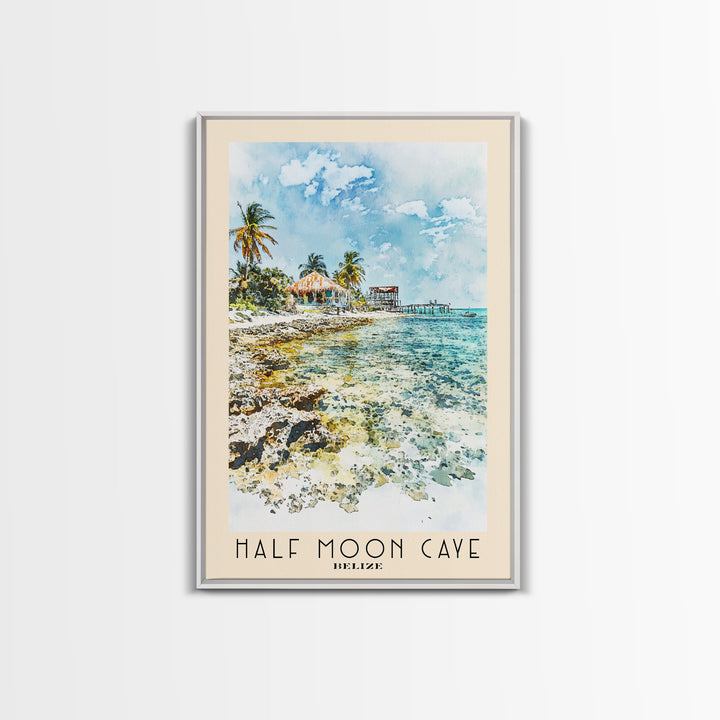 Half Moon Caye, Belize Watercolor Beach Print, Vacation Gift, Belize Wall Art, Beach Painting, Beach Decor, Beach Painting