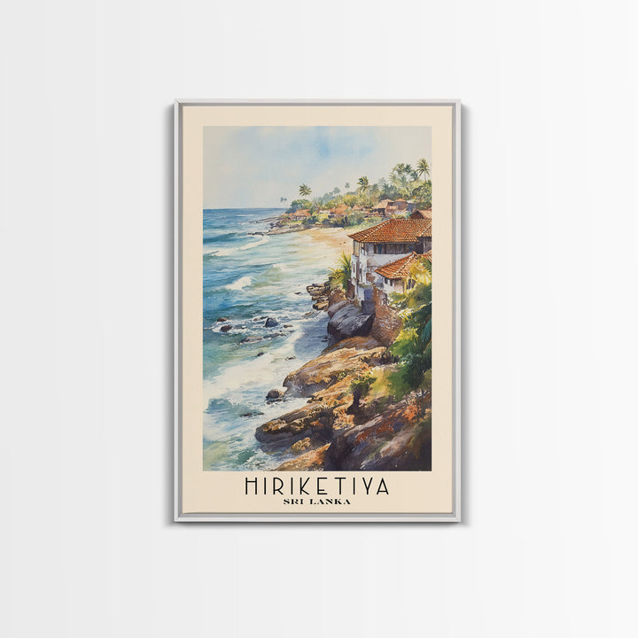 Hiriketiya, Sri Lanka Watercolor Print, Vacation Gift, Sri Lanka Wall Art, Beach Painting, Beach Decor, Beach Or Lakehouse Art