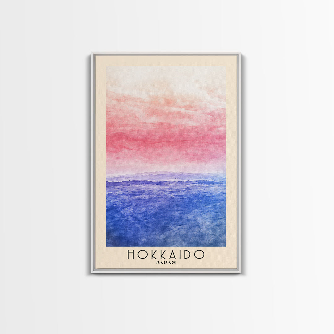 Hokkaido, Japan Watercolor Print, Vacation Gift, Japan Wall Art, Beach Painting, Beach Decor, Beach Or Lakehouse Art