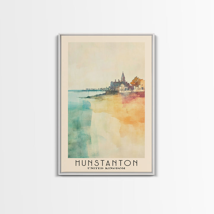 Hunstanton, United Kingdom Watercolor Print, Vacation Gift, United Kingdom Wall Art, Beach Painting, Beach Decor, Beach Or Lakehouse Art