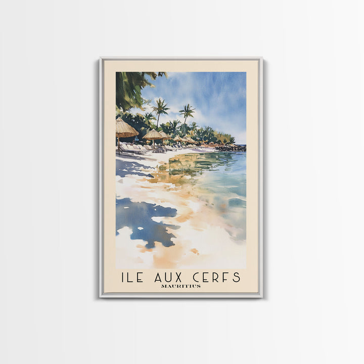 Ile aux Cerfs, Mauritius Watercolor Print, Vacation Gift, Mauritius Wall Art, Vacation Wall Art, Vacatation Memories, Beach Decor, Beach Or Lakehouse Art