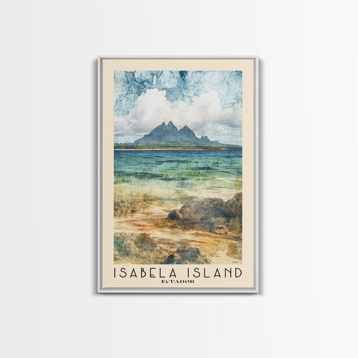 Isabela Island, Ecuador Watercolor Print, Vacation Gift, Ecuador Wall Art, Beach Painting, Beach Decor, Beach Or Lakehouse Art