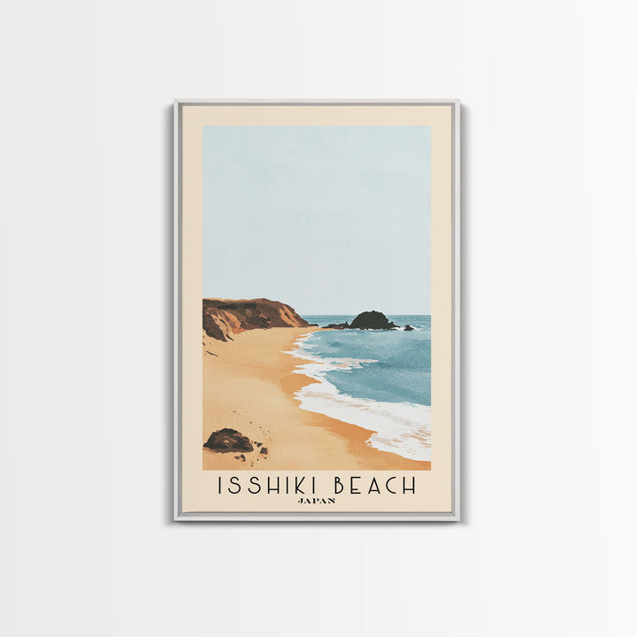 Isshiki Beach, Japan Watercolor Print, Vacation Gift, Japan Wall Art, Vacation Wall Art, Vacatation Memories, Beach Decor, Beach Or Lakehouse Art