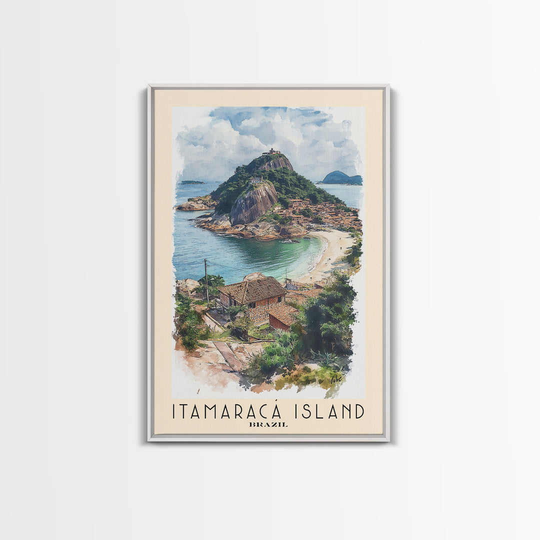 Itamaracá Island, Brazil Watercolor Print, Vacation Gift, Brazil Wall Art, Beach Painting, Beach Decor, Beach Or Lakehouse Art