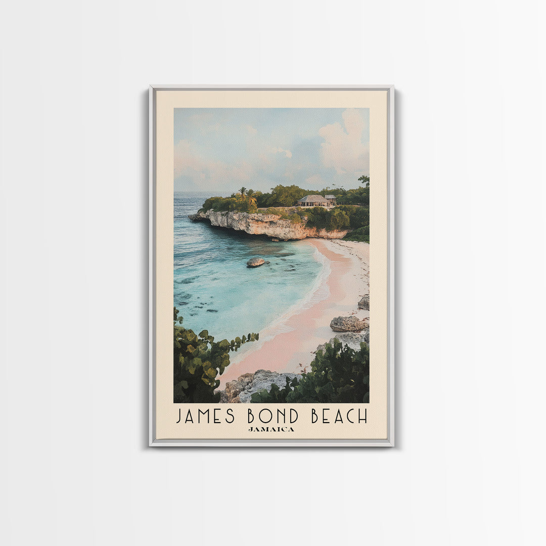 James Bond Beach, Jamaica Watercolor Print, Vacation Gift, Jamaica Wall Art, Vacation Wall Art, Vacatation Memories, Beach Decor, Beach Or Lakehouse Art