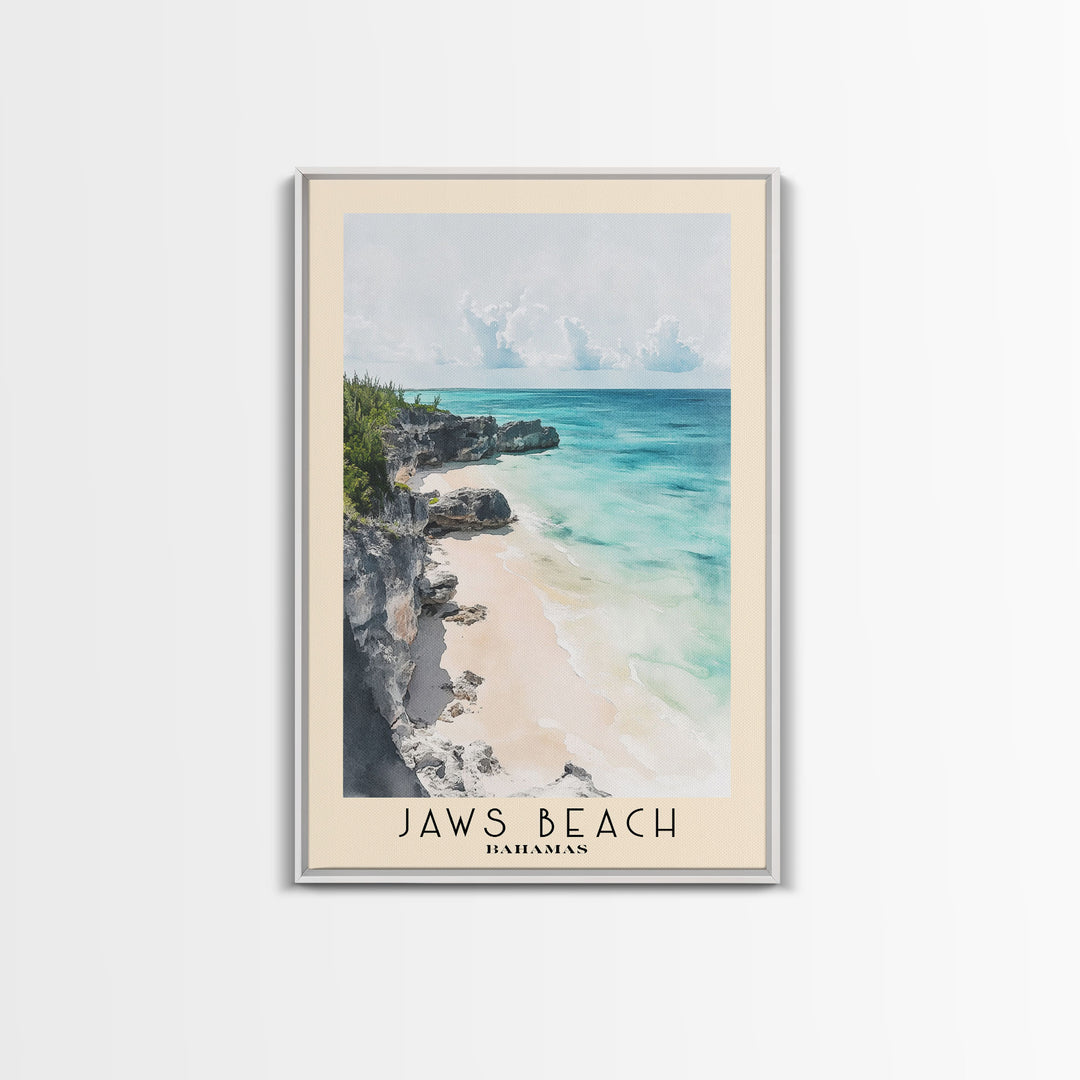 Jaws Beach, Bahamas Watercolor Print, Vacation Gift, Bahamas Wall Art, Beach Painting, Beach Decor, Beach Or Lakehouse Art