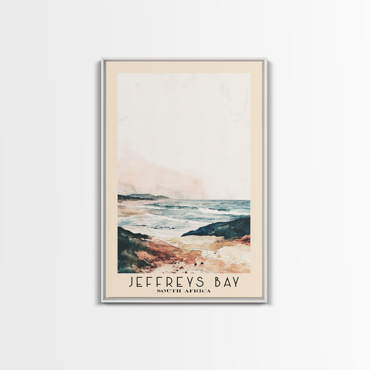 Jeffreys Bay, South Africa Watercolor Print, Vacation Gift, South Africa Wall Art, Beach Painting, Beach Decor, Large Wall Art, Wood Frame Art