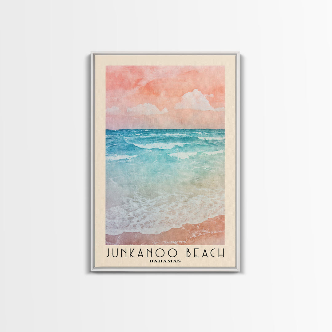 Junkanoo Beach, Bahamas Watercolor Print, Vacation Gift, Bahamas Wall Art, Beach Painting, Beach Decor, Beach Or Lakehouse Art