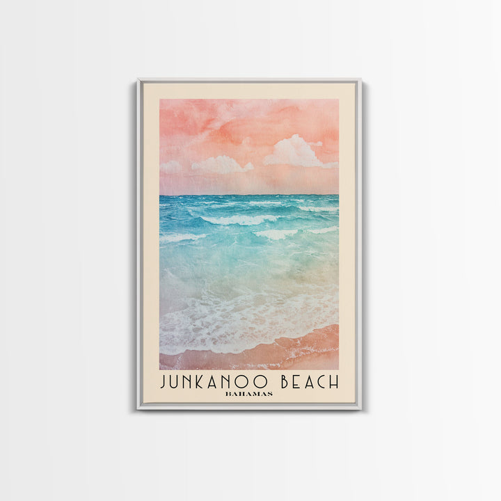 Junkanoo Beach, Bahamas Watercolor Print, Vacation Gift, Bahamas Wall Art, Beach Painting, Beach Decor, Beach Or Lakehouse Art